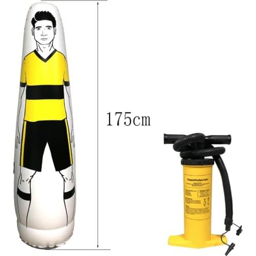 Adults Children PVC Inflatable Football Training GoalKeeper Tumbler Air Soccer Training Dummy Goalkeeper for Outdoor Sports