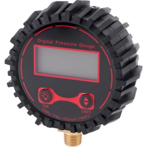 250PSI Digital Car Truck Tire Pressure Gauge Vehicle Pressure Tester Monitor M11*1 Thread with LED Light
