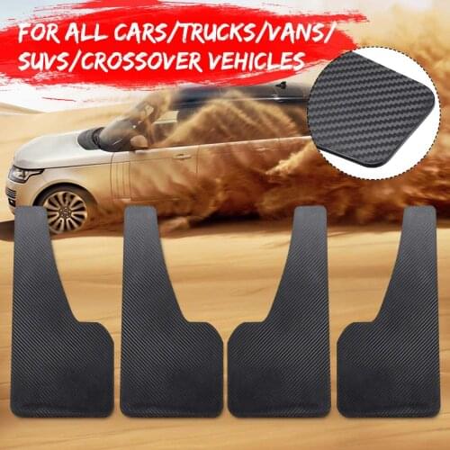 New Universal 4pcs Car Mud Flaps Front Rear Carbon Fiber Styling Mudguards Splash Guards Fender Accessories