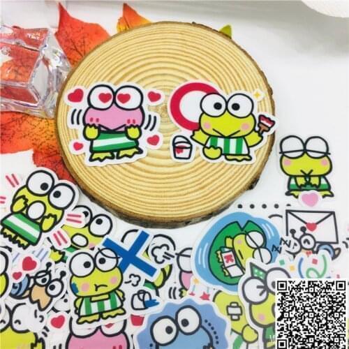 40 pcs Cute big eye frog Stickers for Car Styling Bike Motorcycle Phone book Travel Luggage kids toys Funny Sticker Bomb Decals