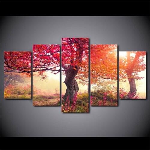 5pcs diy Diamond Painting Cross Stitch Seasons Autumn Trees full square Diamond Mosaic beaded Embroidery Rhinestones H318