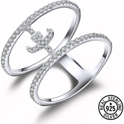 925 Sterling Silver Rings Cactus Plants Clear Zircon Lovely Girls Rings For Women Birthday Gifts European Style Jewelry