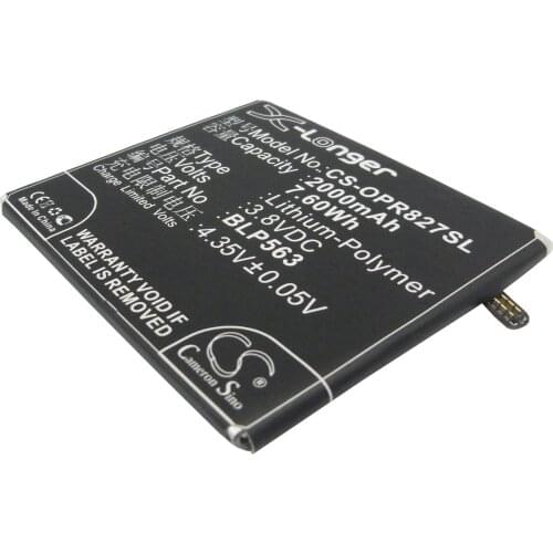 CS 2000mAh / 7.60Wh battery for OPPO R827, R827T, R850 BLP563