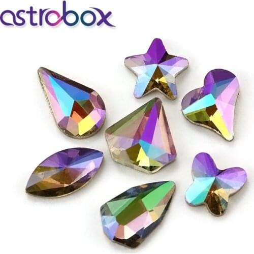 Astrobox Ghost Light Glass Flatback Loose Rhinestones Glue on Clothing Fabric Decorating & Nail Art Stones Accessories Crafts