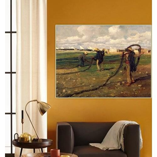 Citon Joaquin Sorolla《Fishermen pull in the nets》Canvas Art Oil Painting Artwork Decorative Picture Wall Decor Home Decoration