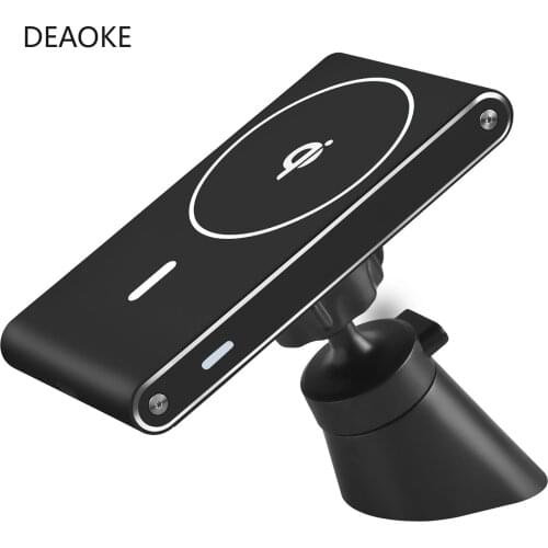 DEAOKE 15W Magnetic Charging Wireless QI Fast Charger usb type Mobile phone Station For iphone 12 samsung S8 galaxy s10 Huawei