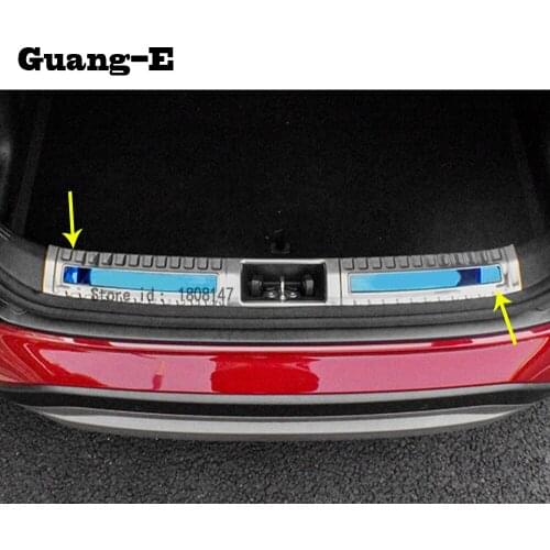 For Hyundai Kona Encino Kauai 2017 2018 2019 2020 Car Inner Inside Rear Bumper Trim Frame Scuff Sill Trunk Plate Pedal 1pcs