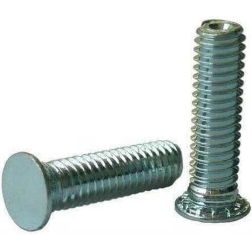 FH-M6-6/8/10/12/15/18/20/25/30/35Self-Clinching Studs,Carbon Steel,Zinc Plating.Min.Sheet Thickness1.6,Hole Size In Sheet6mm