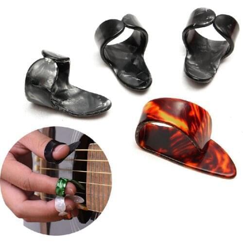 4pcs Guitar Picks Set 1 Thumb+3 Finger Guitar Pick Plectrums Celluloid Sheath for Acoustic Electric Bass Guitar Part Accessories