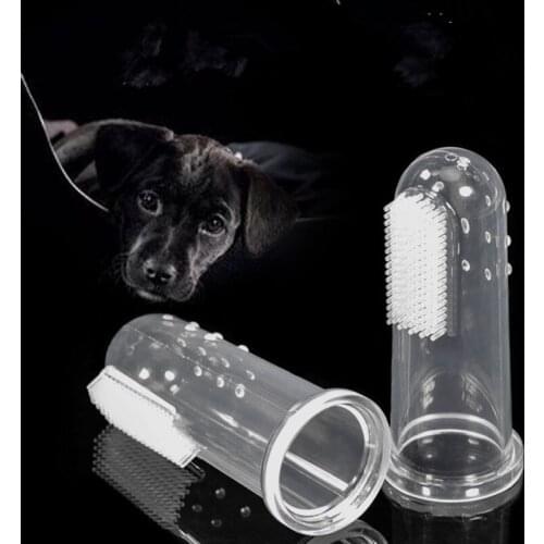 Hot Sell Super Soft Pet Finger Toothbrush Teddy Dog Brush Bad Breath Tartar Teeth Tool Dog Cat Cleaning Pet Supplies