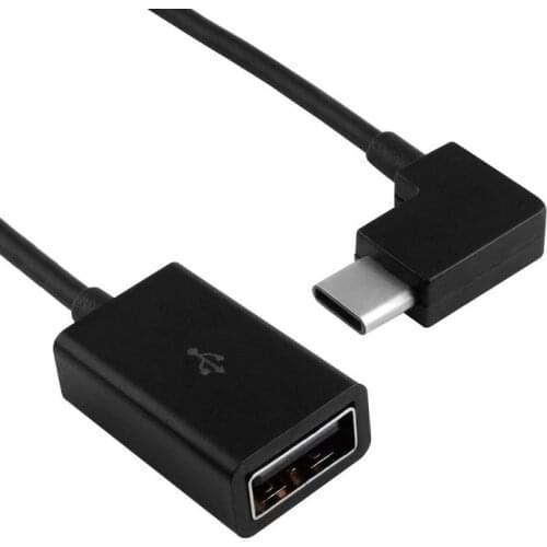 90 Degree right anlged type-c to USB2.0 Female OTG cable for mobile phone & laptop 10cm