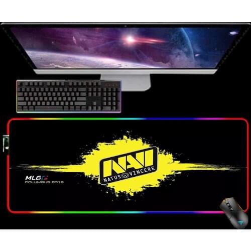 RGB Navi Natus Vincere Mouse Pad Mousepad Keyboard Pad XXL Mause Pad Rubber No-slip with Backlit Tapis De Souris 35x60 Mausepad
