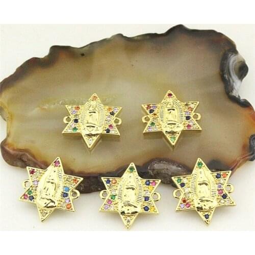 15*15mm 20pcs/lot High quality cz pendant, virgin religion cubic zircon charm jewelry, exquisite bracelet/necklace accessories