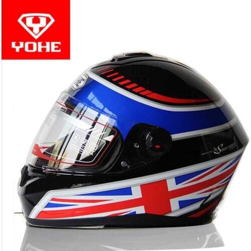2019 New style YOHE full face Motorcycle helmet Motor running motorbike helmets Warm scarf of ABS and PC visor lens Model YH966