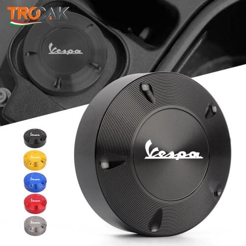 Motorcycle CNC Gas Fuel Tank Filler Oil Cap Cover For Piaggio VESPA GTS GTV LX Primavera Sprint 125 150 250 300 300ie Scooter