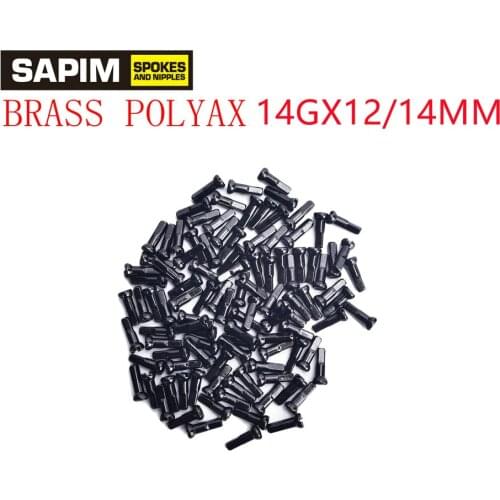 SAPIM POLYAX brass spoke Nipple 12 degree bevel Bicycle spokes NIPPLES 14G 2.0X12/14MM