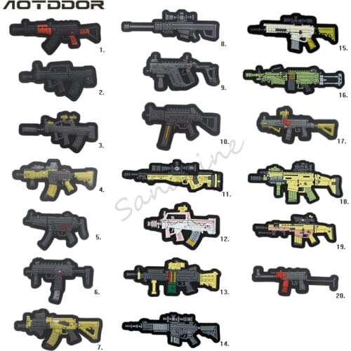 Q version of the weapon armband 81 type plastic rubber stamp camouflage Tactical Patches Army Embroidery Patches