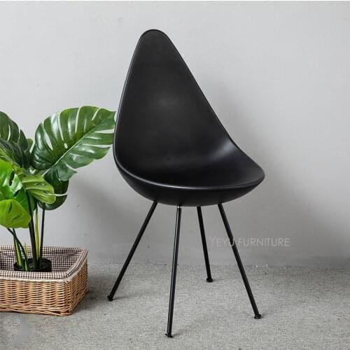 Modern Design Plastic Seat and Metal Leg Fashion Dining Chair, Loft style design modern meeting chair, office computer chair 1PC