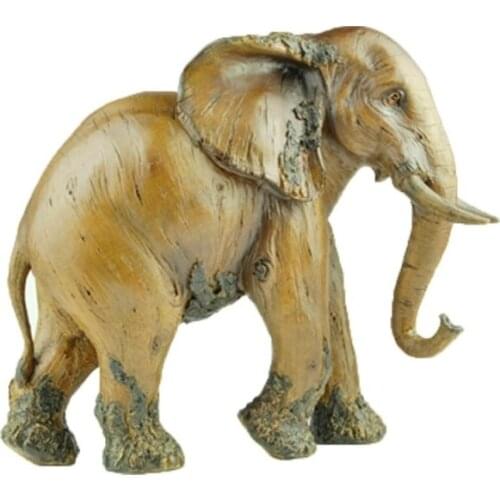Large size Elephant Decoration Resin Crafts Imitation Wood Carving Home Decorations Souvenirs(A921)