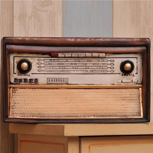 Vintage Shabby Chic Home Accessories Living Room Decoration Maison Industrial Decor Coffe Restaurant Wine Radio Retro Home Decor