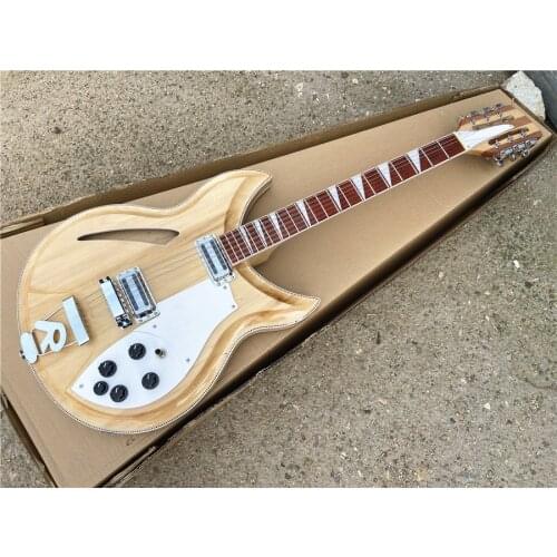 High quality 12 String Electric Guitar, Ricken 381Electric Guitar, natural color Maple Top free shipping