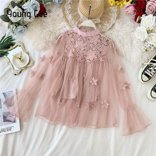 Блузки с цветами Young Gee China At AliExpress