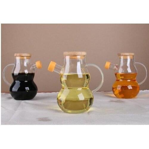 1PC 500ML Glass Cruet Olive Oil Bottle Pourer Vinegar Bottle Sauce Bottle Oil Dispenser OK 0356