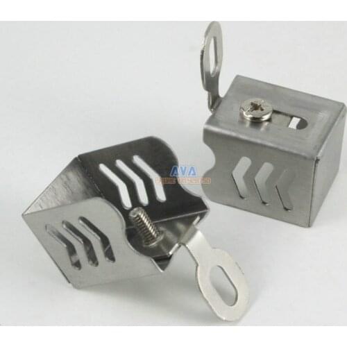 10 Pieces Stainess Steel Curtain Track End Caps Curtain Track End Stops 28x20x22mm