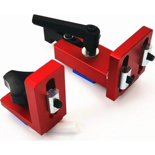 2 pcs Woodworking Chute Backing Connector T-track Slot Miter Gauge Machinery Part Module Track Stop Locator Rail Retainer tool