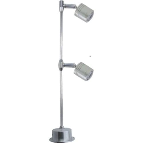 85-265Vac input 2W led cabinet spot lamp ,120degree 2 head rotatable jewelry ,pearls key lighting , Pole spotlights