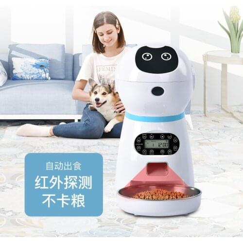 Pet automatic feeder USB charging intelligent feeder regular call feeder