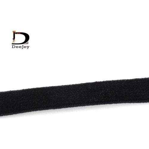 20meter elastic flocking ribbon single face 9mm 3/8 inch width stretch velvet ribbon DIY decoration accessories white black