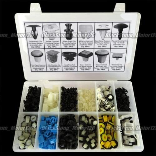 BBQ2@FUKA 335 Plastic Clips Hood Bumper Windshield Rocker Moulding Rivets Retainer Assortment Kits For Honda Nissan Toyota Lexus