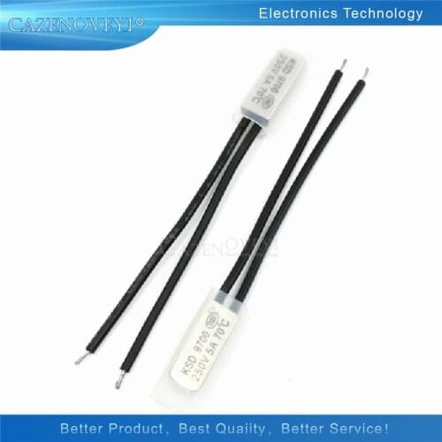 5pcs/lot KSD9700 250V 5A 50 Degree Temperature Switch Bimetal Disc Normal Close Closed Thermostat Thermal