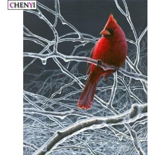 CHENYI Square Diamond Painting DIY Cross Stitch Kit Animal Bird Decoration Painting 5D Rhinestone Mosaic Diamond Embroidery Gift