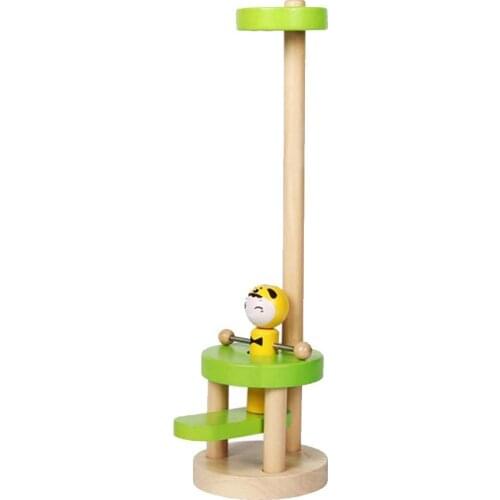 Montessori Wooden Jumping Toy Baby Toy Early Educational Toy Parent-child interaction fidget toy Dancing Puppet Toy for children