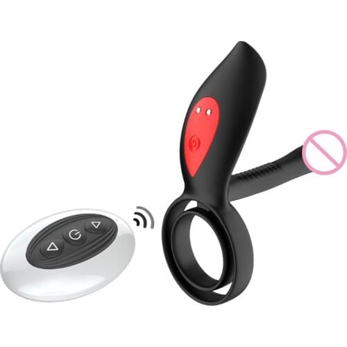 10 Frequency Dildo Ring Vibrator Remote Control Massage Pleasure Stimulation Rechargeable Sex Toys for Women Men Pleasure