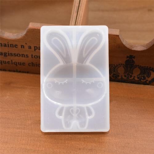 Rabbit Shape DIY Necklace Pendant Tools Jewelry Accessories Epoxy Silicone Mold Mobile Phone Decoration Molds Chocolate Mould