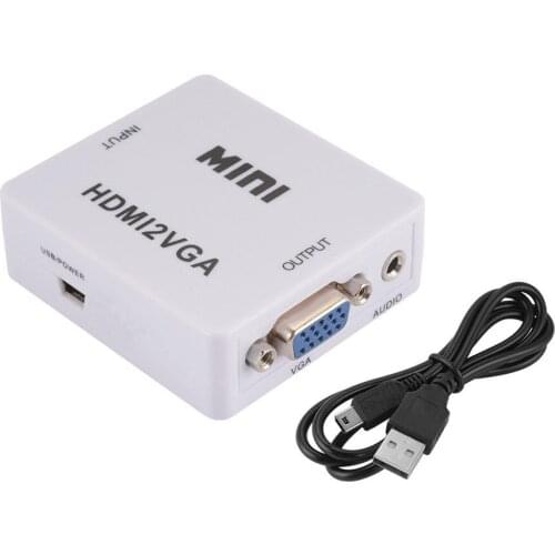 HDMI to VGA 1080P HD HDTV Video Audio Converter Adapter for DVD Laptop adapter