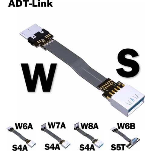 USB 3.0 Type-A Female to Micro B USB 3.0 OTG Up/Down Angle USB Data Sync & Charge Cable Micro-B Connector adapter FPC FPV Flat