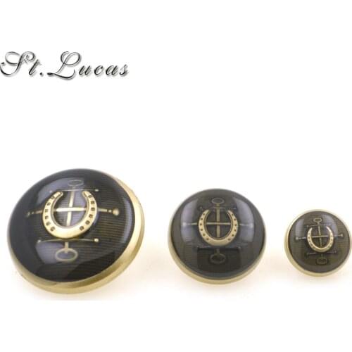 Fashion decorative metal buttons British style gold silver sewing buttons for shirt suit overcoat garment accessories DIY