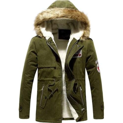 Men Hot Sale Winter Jacket Men Thick Slim Fur Hooded Outwear Warm Coat Casual Solid Brand Outwear Clothing Plus Size S-4XL