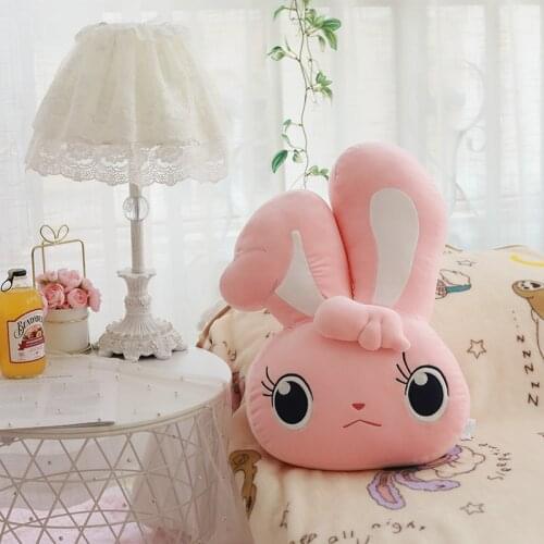 47cm Stuffed Animal Plush Rabbit Pink Pillow Soft sofa living room bedroom cushion sleeping pillow birthday Gifts For Children