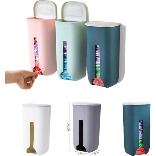 Garbage bag storage box Kitchen Bathroom Wall Mounted Napkin Storage Household Paper Towel Rack With Lid Clutter Organizer