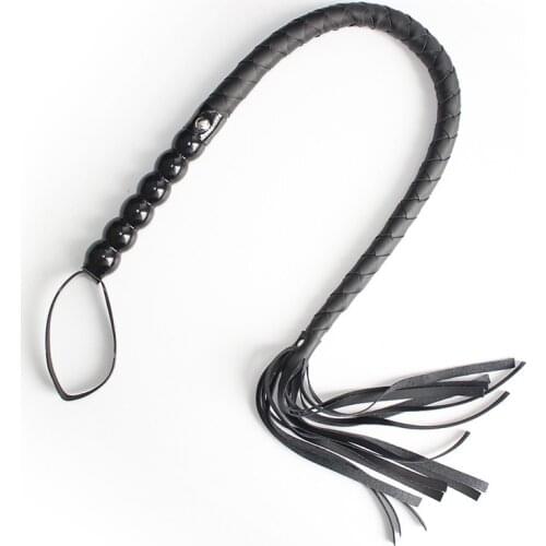 NEW 80cm PU Leather Whip With Lashing Handle Spanking Paddle Scattered Whip Knout Flirting Erotic Sex Toys for SM Adult Games