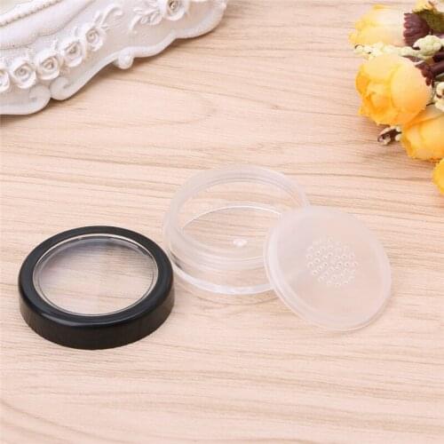 10g Plastic Loose Powder Jar Powder Puff Boxes Empty Cosmetic Container Travel