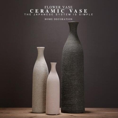 Direct Selling Chinese Jingdezhen Porcelain Vases Creativity Coarse Pottery Modern Ceramic Vases for Wedding Home Decoration 7