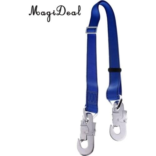 Safety Protection Adjustable Webbing Harness Lanyard for Rock Tree Climbing 23KN