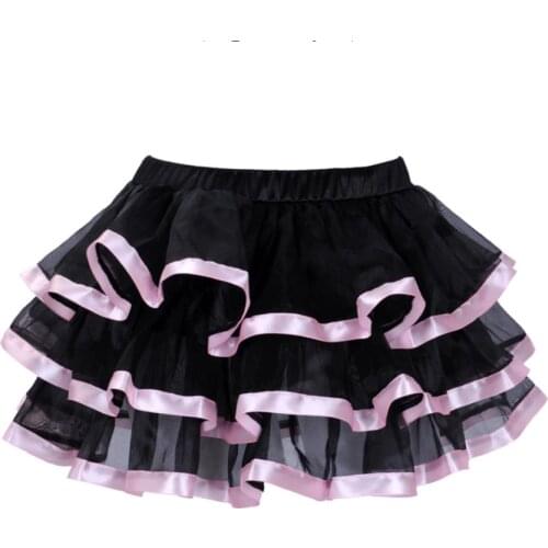 Mesh Tulle Dance Multilayer Tutu Skirts Sexy Striped Mini Pleated Skirt Showgirl Party Corset Skirt Lace TuTu Plus Size S-6XL