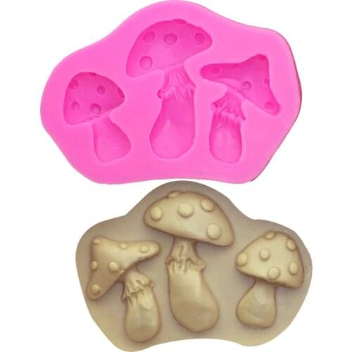 M0655 DIY Mushroom Shape Silicone Mold Chocolate Mold Fondant Cake Decorating Kitchen Baking Cake Tools Candy Soap Moulds